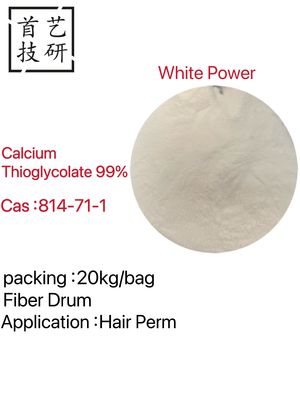 शुद्धता 814-71-1 कैल्शियम थ्योग्लाइकोलेट ट्राइहाइड्रेट 99% सफेद पाउडर के रूप में